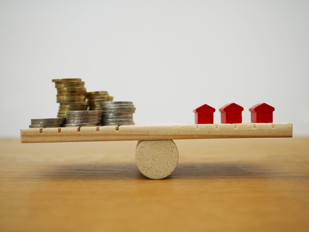 Schwankende Immobilienpreise.